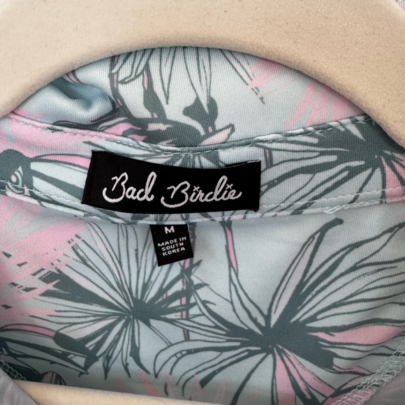 Men's Tropical Print Shirt - Pink and Gray - Picture 3 of 12